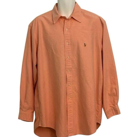 Vintage 90's Ralph Lauren Long Sleeve Yarmouth Oxford Casual Button Down 100% Co - Picture 3 of 6